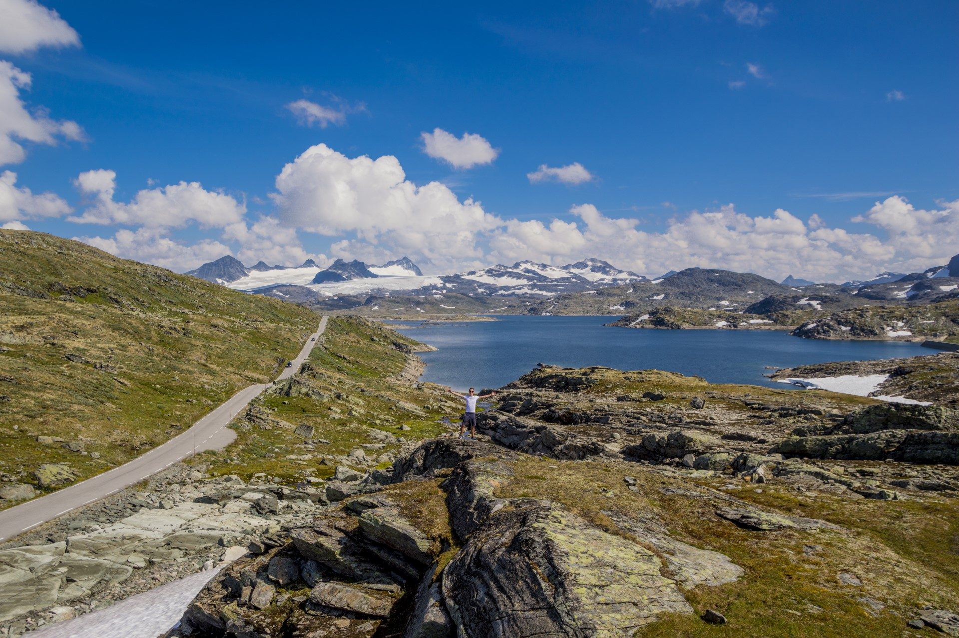 Sognefjellet Skandinavija road trip potovanje Norveška narodni park ledeniško jezero ledenik Jotunheimen National Park Jotunheimen Nasjonalpark gorski prelaz gorska cesta Galdhøpiggen  